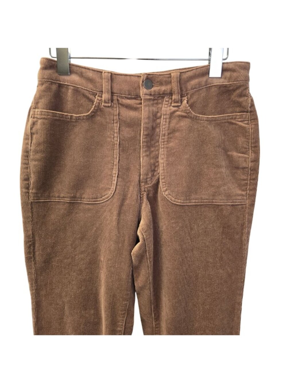 Quince Organic Stretch Corduroy Flare Pants in Warm Brown Size 4 - Picture 4 of 7